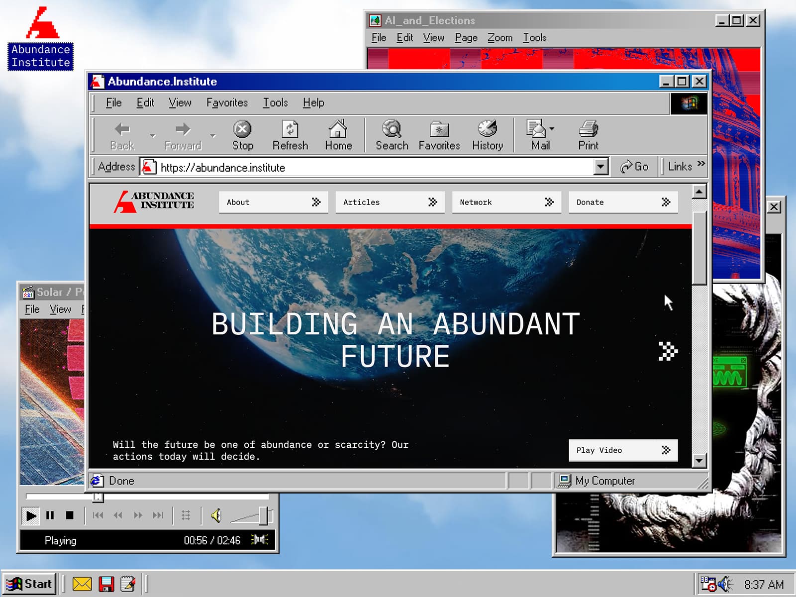 Abundance Institute desktop website