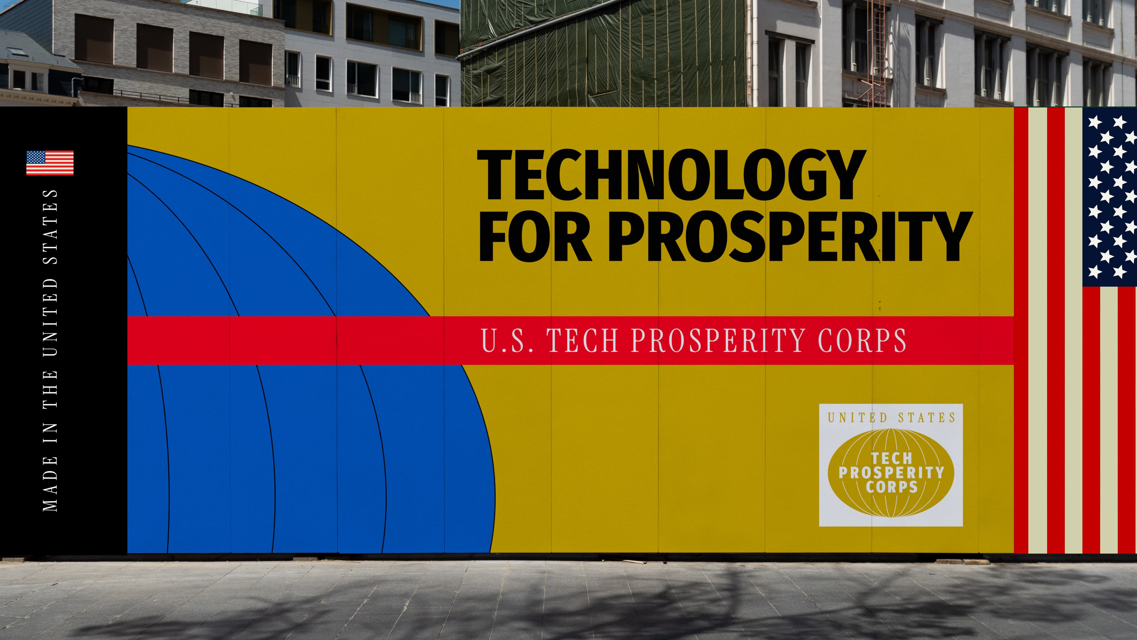 United States Tech Prosperity Corps subway ad